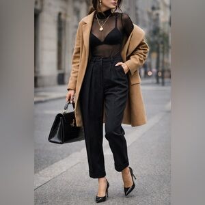 Album by Kenzo Wool Blend Pleated Trousers — Made in Japan — Size 8 | Cuffed Hem